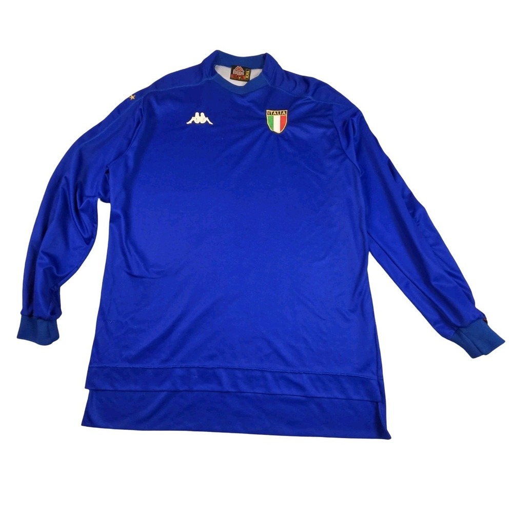 1998-2000 Kappa ITALIA Italy Long Sleeve Home Football Shirt Soccer Jersey XXL
